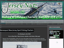 Tablet Screenshot of jerseynutzsportfishing.com